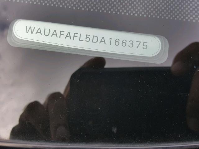 WAUAFAFL5DA166375 - 2013 AUDI A4 PREMIUM BLACK photo 10