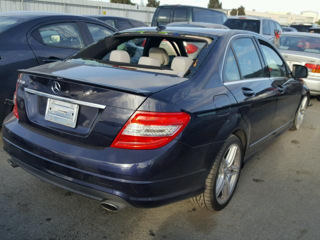 WDDGF56XX9R061255 - 2009 MERCEDES-BENZ C 350 BLUE photo 4