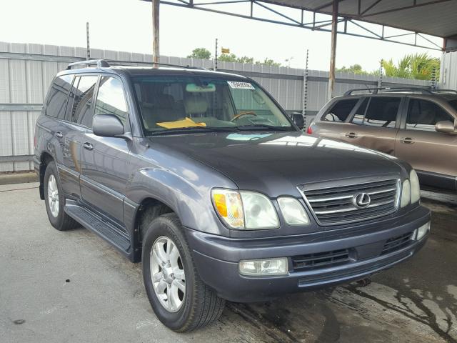 JTJHT00W043536334 - 2004 LEXUS LX 470 GRAY photo 1