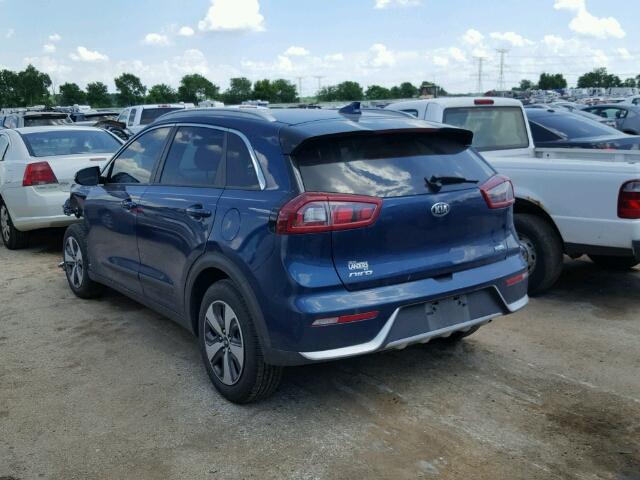 KNDCC3LC3H5047291 - 2017 KIA NIRO EX BLUE photo 3