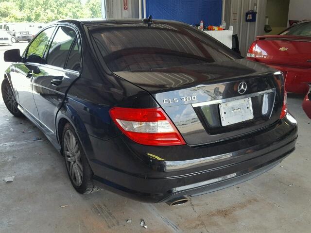 WDDGF54X68F031009 - 2008 MERCEDES-BENZ C 300 BLACK photo 3