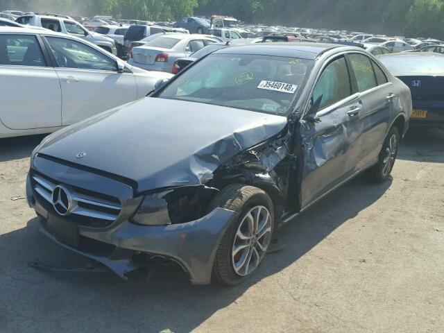 WDDWF4KB8JR319261 - 2018 MERCEDES-BENZ C 300 4MAT GRAY photo 2