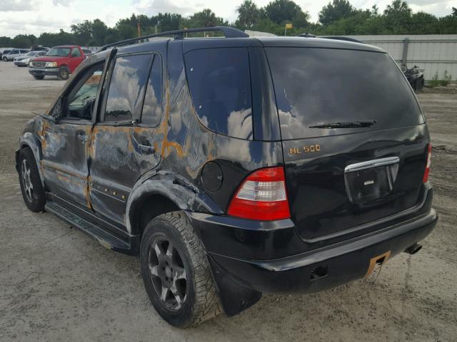 4JGAB75E03A409556 - 2003 MERCEDES-BENZ ML 500 BLACK photo 3