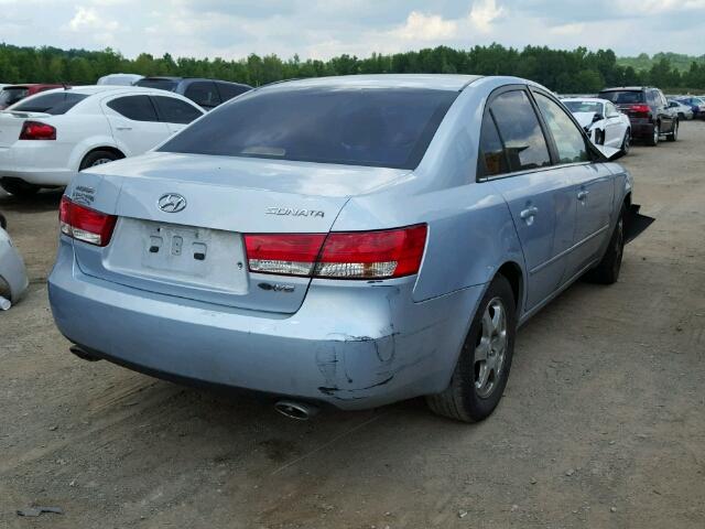 5NPEU46F87H171248 - 2007 HYUNDAI SONATA SE BLUE photo 4