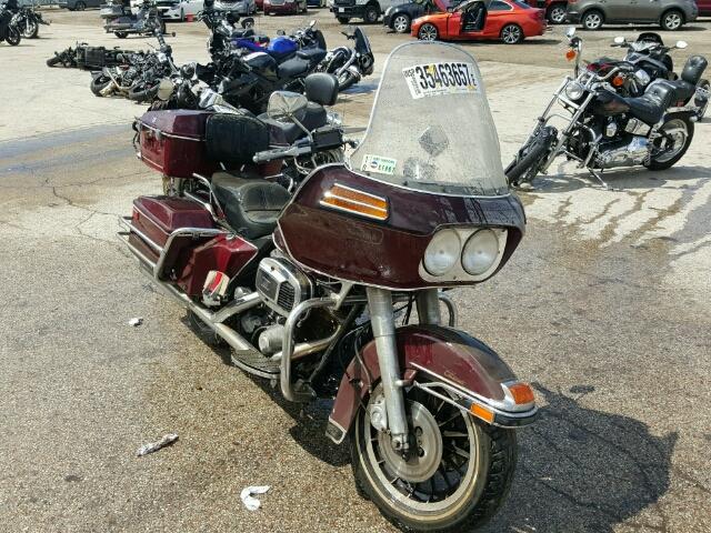 1HD1DBK11DY500538 - 1983 HARLEY-DAVIDSON FLT CLASSI BURGUNDY photo 1