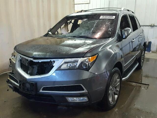 2HNYD2H53BH515022 - 2011 ACURA MDX ADVANC CHARCOAL photo 2