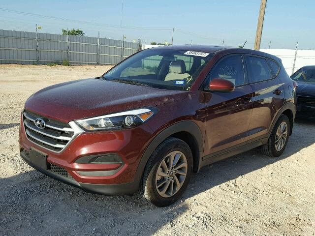 KM8J23A41HU430041 - 2017 HYUNDAI TUCSON SE MAROON photo 2