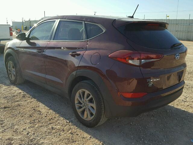 KM8J23A41HU430041 - 2017 HYUNDAI TUCSON SE MAROON photo 3