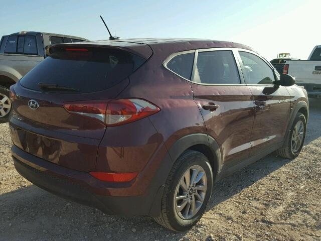 KM8J23A41HU430041 - 2017 HYUNDAI TUCSON SE MAROON photo 4