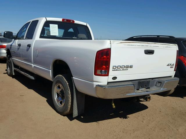 3D7KU28C64G268436 - 2004 DODGE RAM 2500 S WHITE photo 3