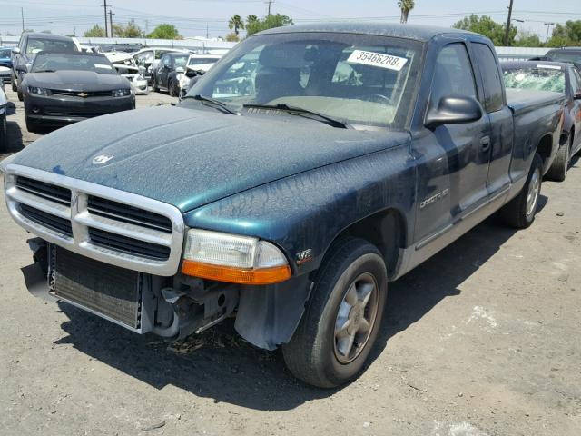 1B7GL22Y7WS518981 - 1998 DODGE DAKOTA GREEN photo 2