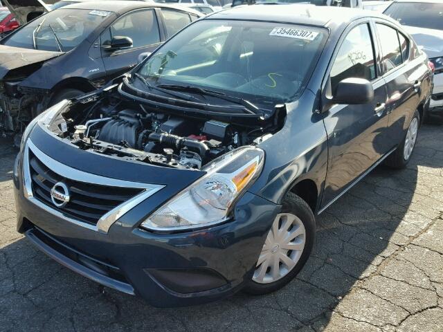 3N1CN7AP7FL924825 - 2015 NISSAN VERSA S/S BLUE photo 2