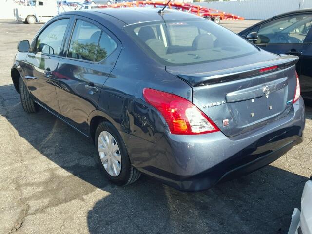 3N1CN7AP7FL924825 - 2015 NISSAN VERSA S/S BLUE photo 3