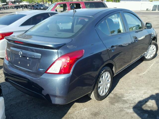 3N1CN7AP7FL924825 - 2015 NISSAN VERSA S/S BLUE photo 4