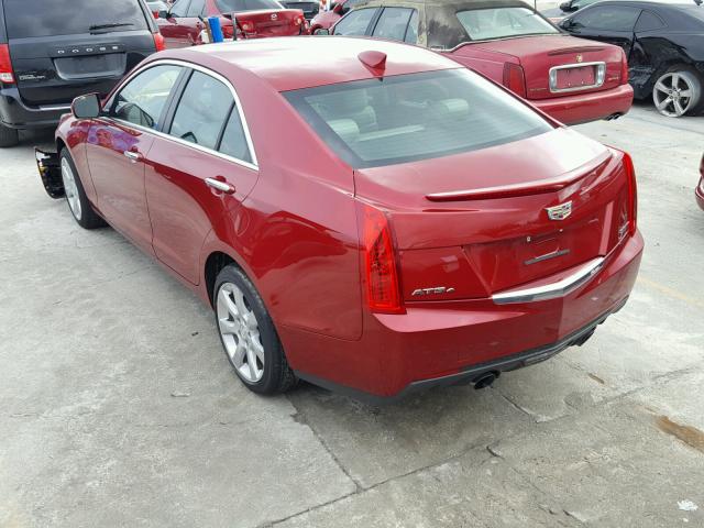 1G6AG5RX1F0103842 - 2015 CADILLAC ATS RED photo 3