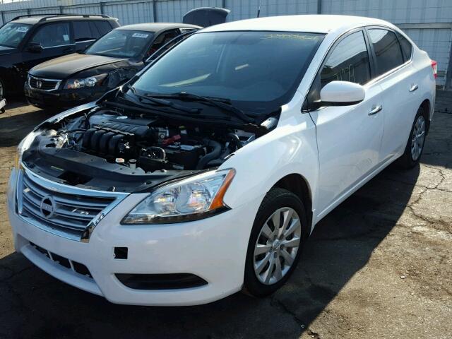 3N1AB7AP0FY225684 - 2015 NISSAN SENTRA S/S WHITE photo 2