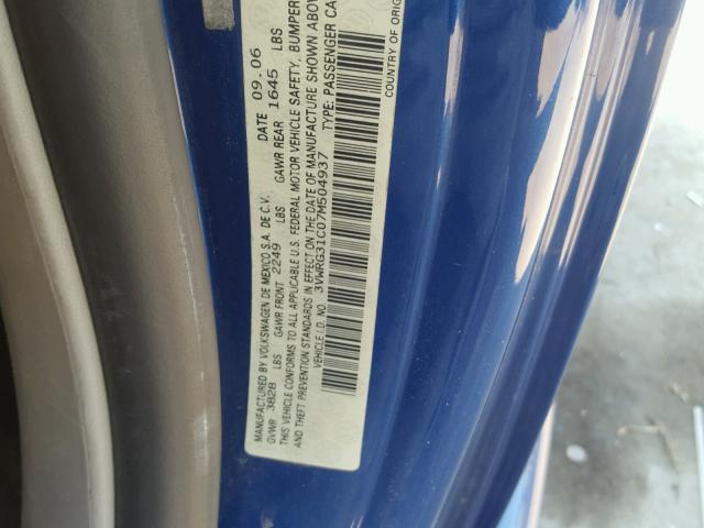 3VWRG31C07M504937 - 2007 VOLKSWAGEN NEW BEETLE 蓝色 照片 10