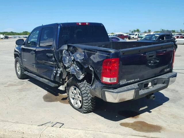 3GTEC23J69G158090 - 2009 GMC SIERRA BLUE photo 3