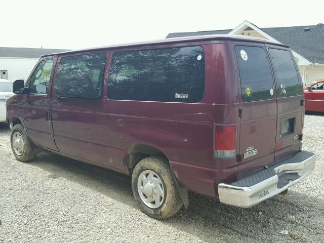 1FBNE31L26DB28456 - 2006 FORD ECONOLINE BURGUNDY photo 3