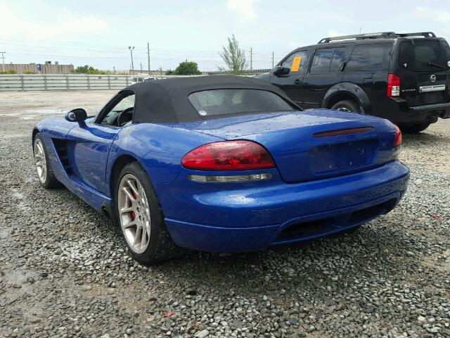 1B3JZ65Z96V100227 - 2006 DODGE VIPER SRT- BLUE photo 3