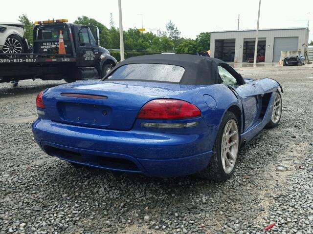 1B3JZ65Z96V100227 - 2006 DODGE VIPER SRT- BLUE photo 4