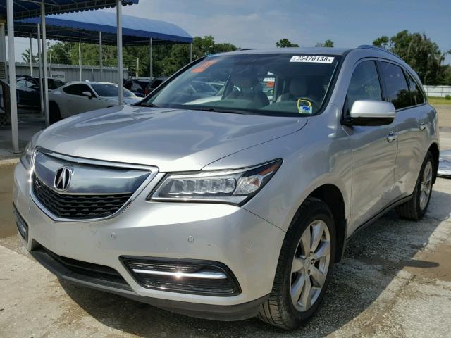 5FRYD3H81EB013866 - 2014 ACURA MDX ADVANC SILVER photo 2