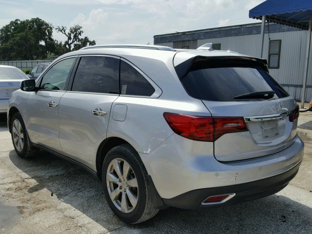 5FRYD3H81EB013866 - 2014 ACURA MDX ADVANC SILVER photo 3