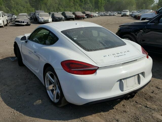 WP0AB2A85FK184699 - 2015 PORSCHE CAYMAN S WHITE photo 3