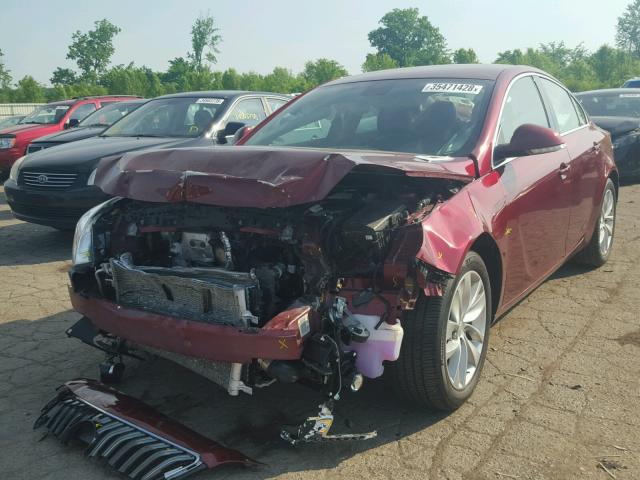 2G4GS5GX7G9148246 - 2016 BUICK REGAL PREM MAROON photo 2