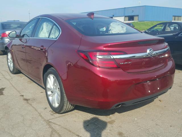 2G4GS5GX7G9148246 - 2016 BUICK REGAL PREM MAROON photo 3