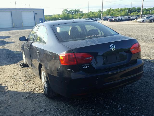 3VW2K7AJ5DM366717 - 2013 VOLKSWAGEN JETTA BASE 黑色 照片 3
