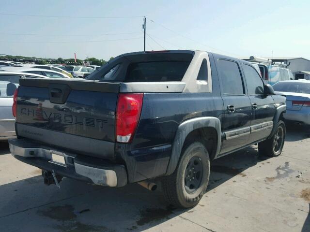 3GNEK12T14G234380 - 2004 CHEVROLET AVALANCHE BLUE photo 4