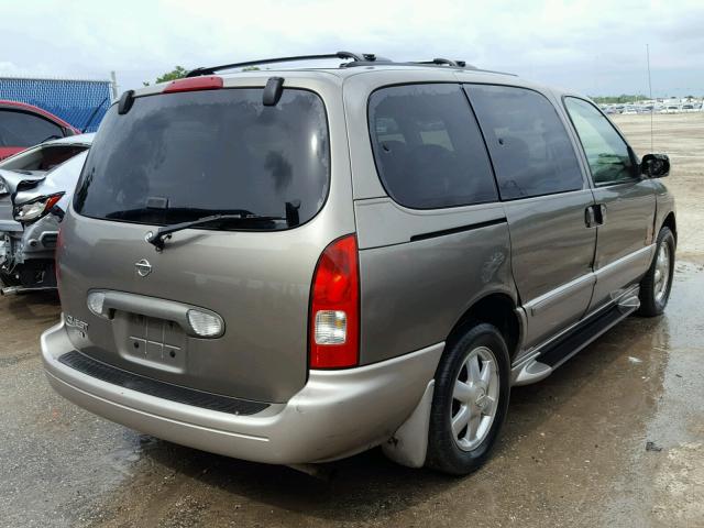 4N2ZN16T81D816946 - 2001 NISSAN QUEST SE BROWN photo 4