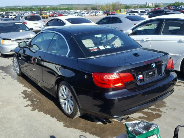 WBADW3C57DJ527507 - 2013 BMW 328 I BLACK photo 3