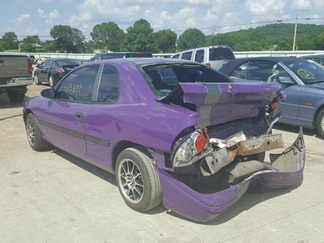 1B3ES22C1TD698846 - 1996 DODGE NEON PURPLE photo 3