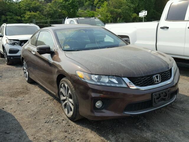 1HGCT2B83EA001343 - 2014 HONDA ACCORD EXL BROWN photo 1