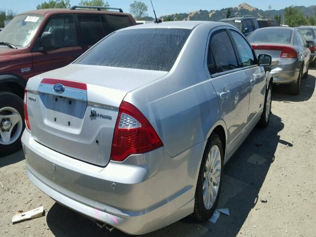 3FADP0L34AR186474 - 2010 FORD FUSION HYB SILVER photo 4