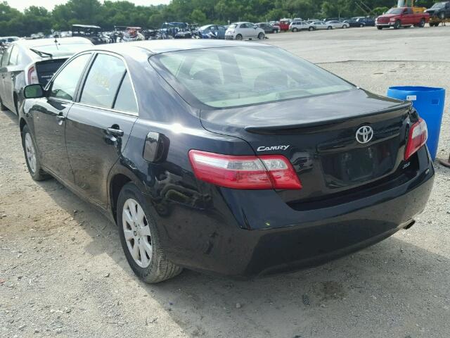 4T1BE46K27U523903 - 2007 TOYOTA CAMRY BLACK photo 3