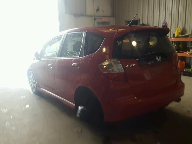 JHMGE8H66DC043574 - 2013 HONDA FIT SPORT RED photo 3