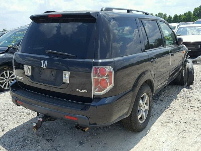 5FNYF18468B019695 - 2008 HONDA PILOT EX BLACK photo 4