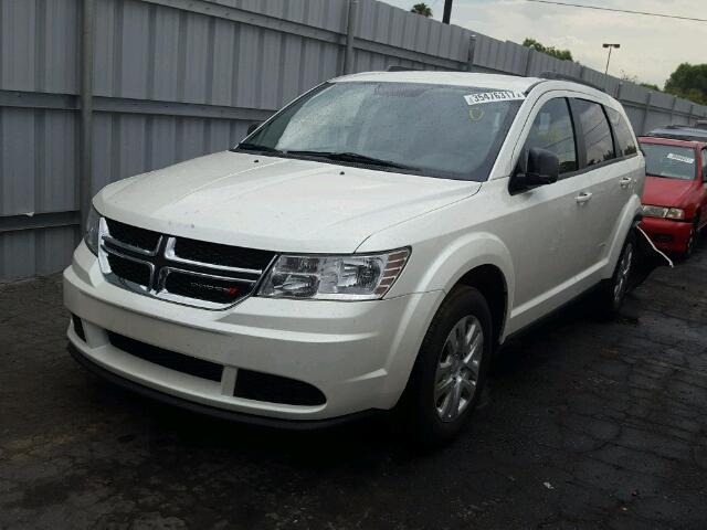 3C4PDCAB6HT586836 - 2017 DODGE JOURNEY SE WHITE photo 2