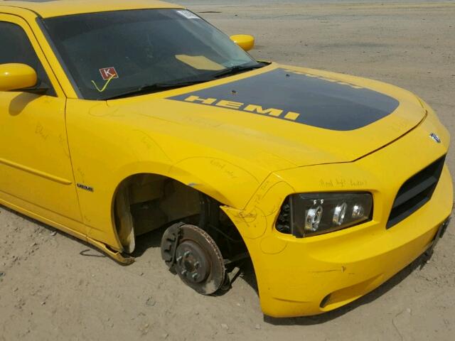 2B3LA53H66H373669 - 2006 DODGE CHARGER R/ YELLOW photo 9