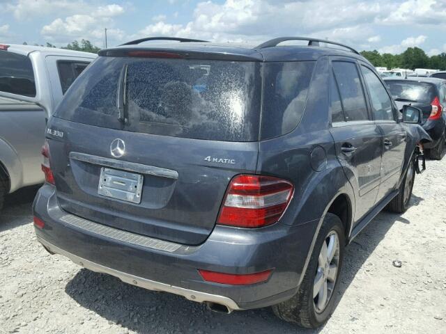 4JGBB8GB8BA741580 - 2011 MERCEDES-BENZ ML 350 4MA GRAY photo 4