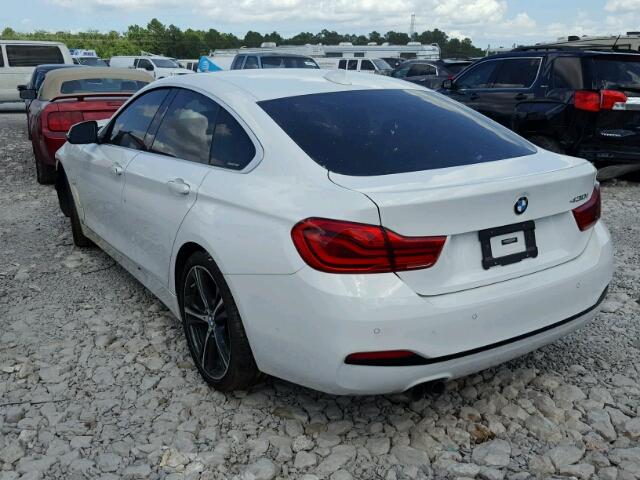 WBA4J1C55JBA30161 - 2018 BMW 430I GRAN WHITE photo 3