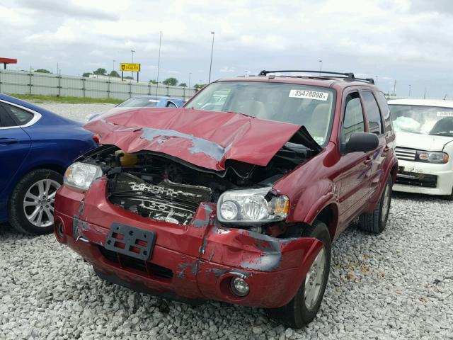 1FMYU941X6KA86375 - 2006 FORD ESCAPE LIM RED photo 2