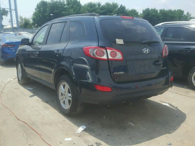 5NMSG3AB9AH380933 - 2010 HYUNDAI SANTA FE G BLUE photo 3