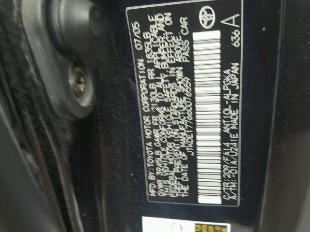 JTKDE177660076559 - 2006 TOYOTA SCION TC 黑色 照片 10