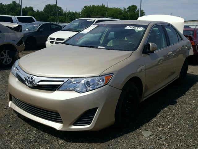 4T1BF1FK3CU100155 - 2012 TOYOTA CAMRY BASE Золотой фото 2