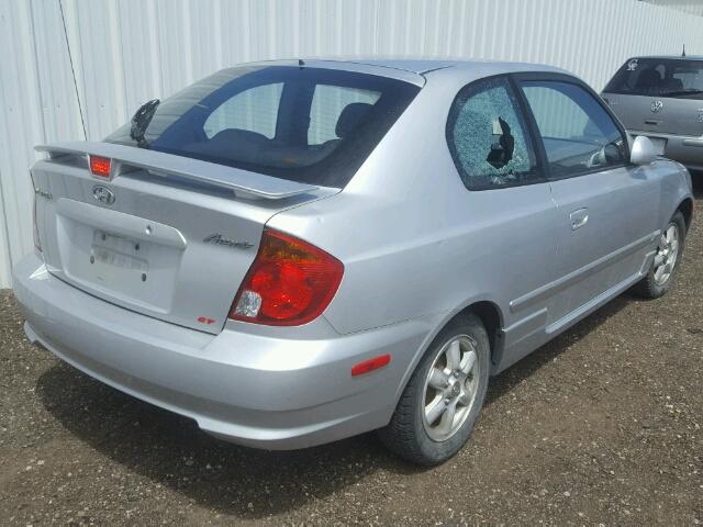 KMHCG35C03U243877 - 2003 HYUNDAI ACCENT GL SILVER photo 4