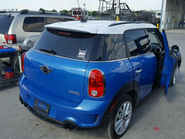 WMWZC3C58CWL86155 - 2012 MINI COOPER S C BLUE photo 4